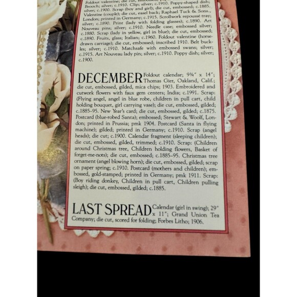 Cynthia Hart & John Grossman Victoriana Calendar 1993 12"×12" 90s Wall Decor - Picture 12 of 12